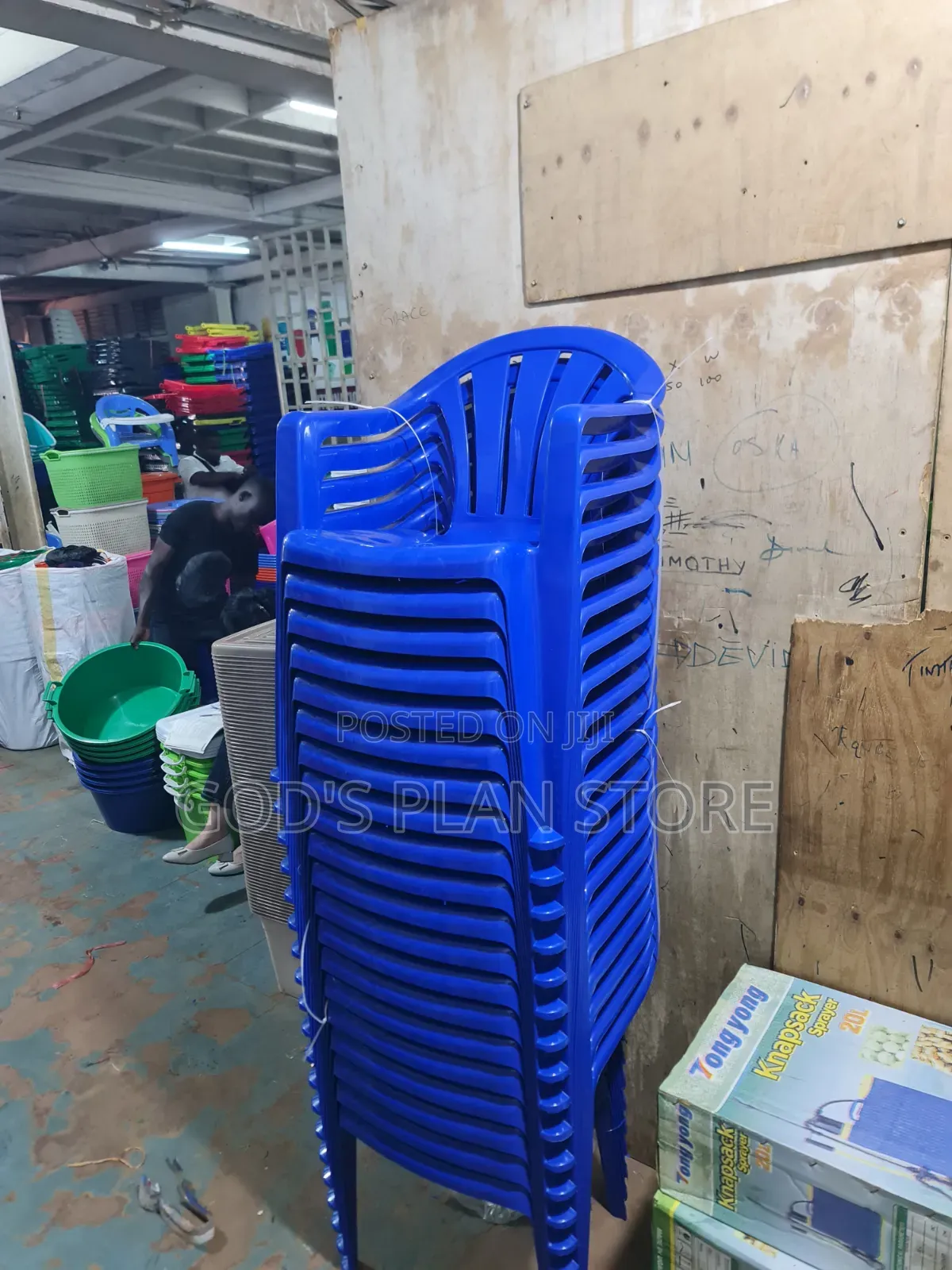 Generic "Blue " Armrest Plastic Chairs Plastic Chairs