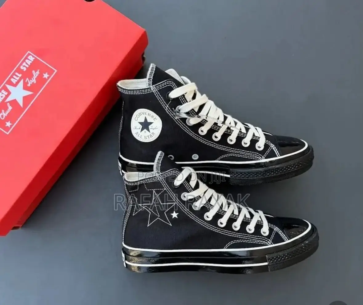 Black Converse Chuck 70 Leather High Top All Stars