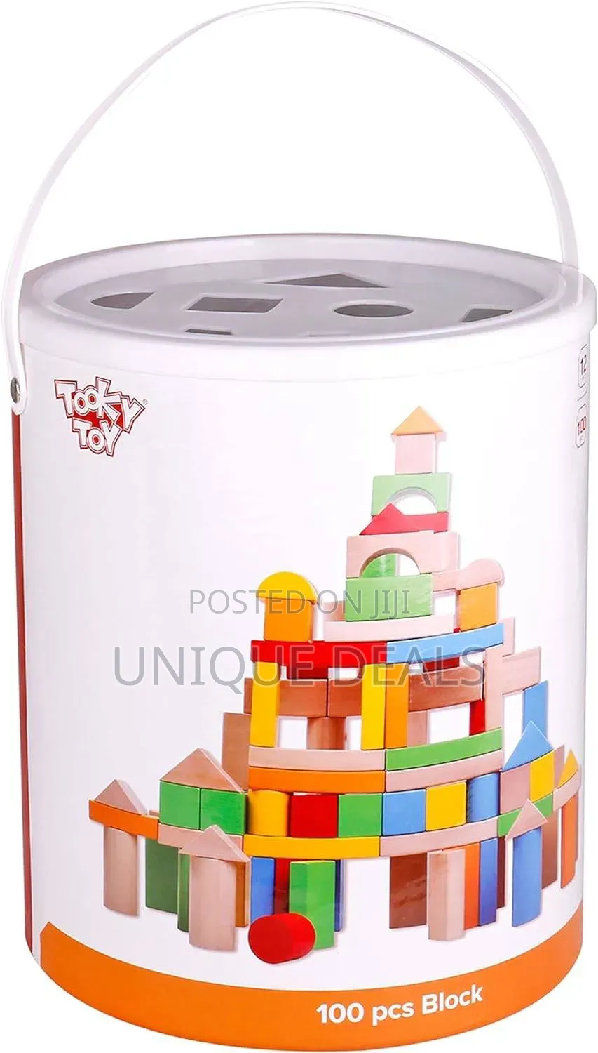 Kids Wooden Building Blocks Set