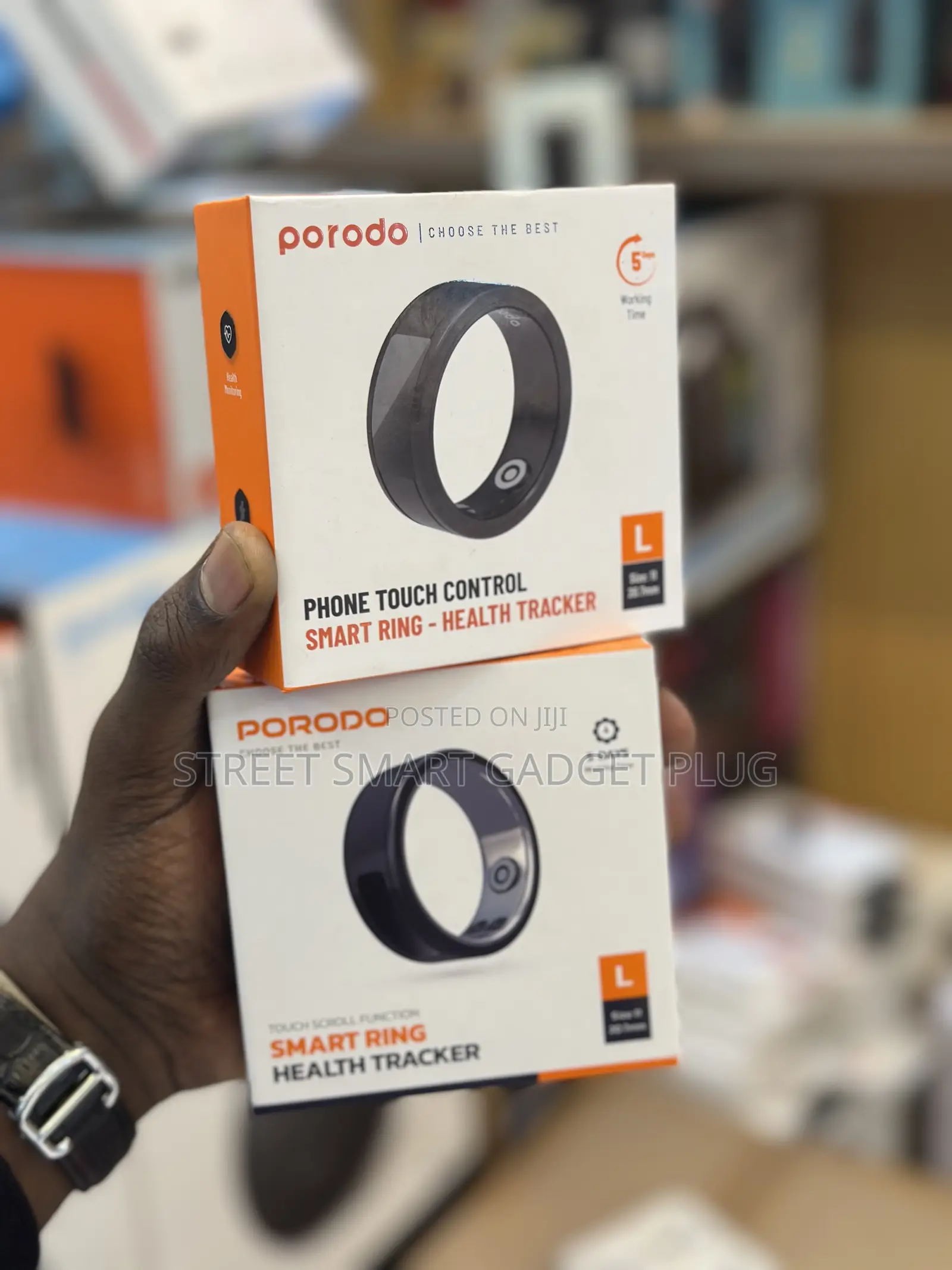 Porodo Phone Touch Control Ring Health Tracker
