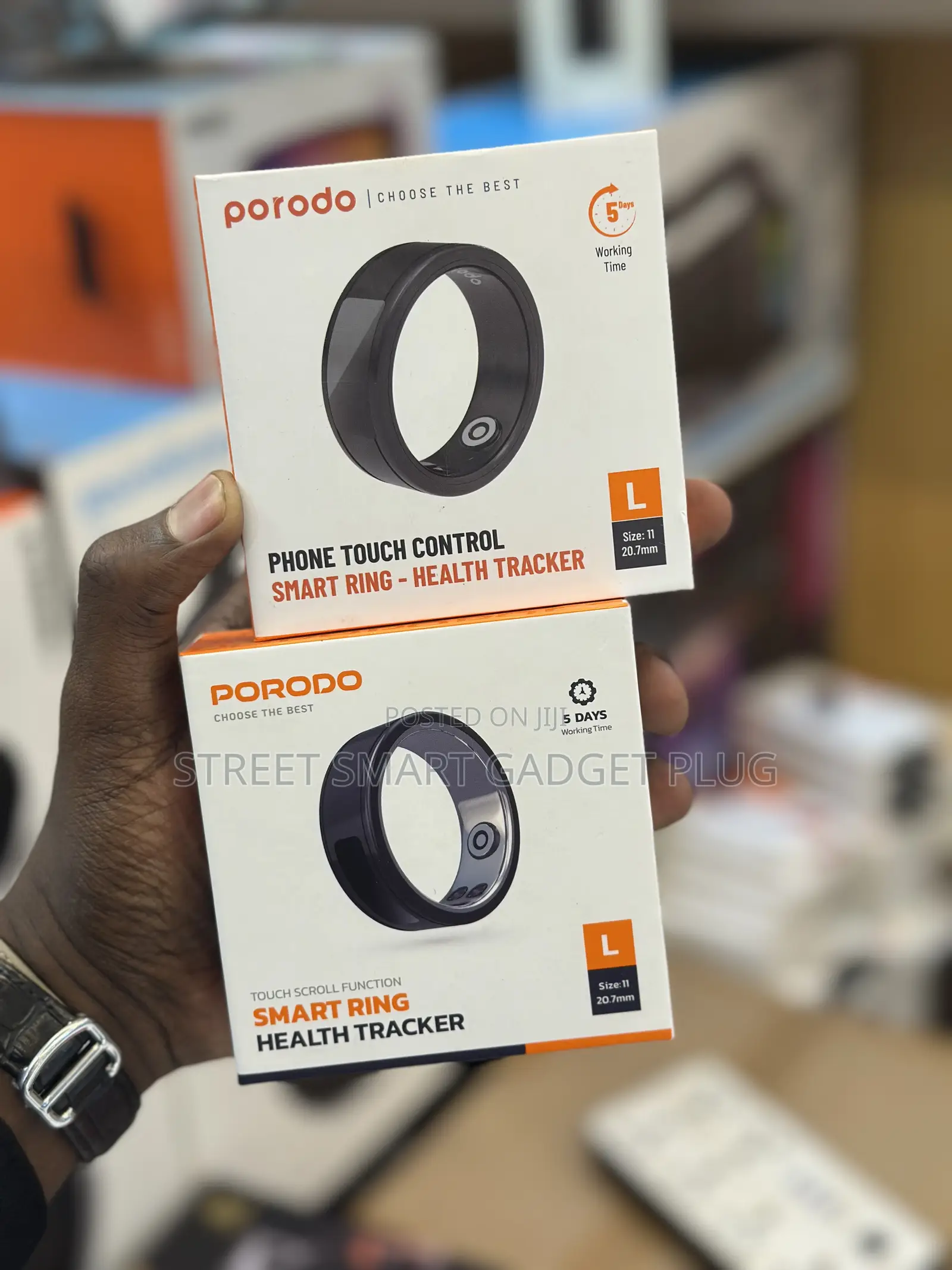 Porodo Phone Touch Control Ring Health Tracker