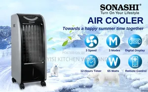 7l Portable Air Cooler Water Tank, 2 Ice Boxes, Three Wind Speeds,