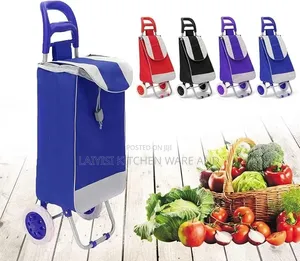 Shopping Trolley Portable Foldable Utility Supermarket Grocery Trolley