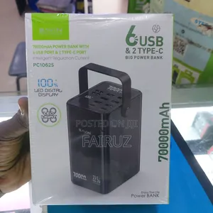 70000mah Power Bank With 6 Usb Port and 2 Usb-C Port Bavin