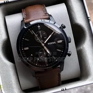 Fossil Men's Townsman Chronograph Watch Featuring Brown Leather Strap