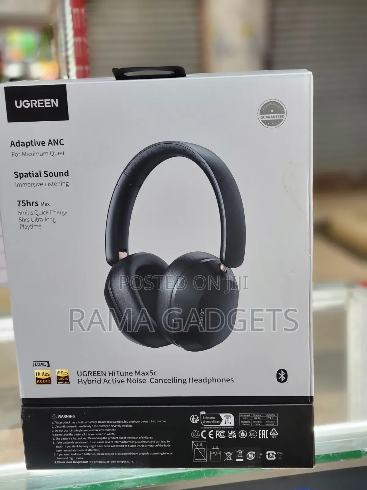 Ugreen Hitune Max5c Hybrid Active Noise-Cancelling Headphones.