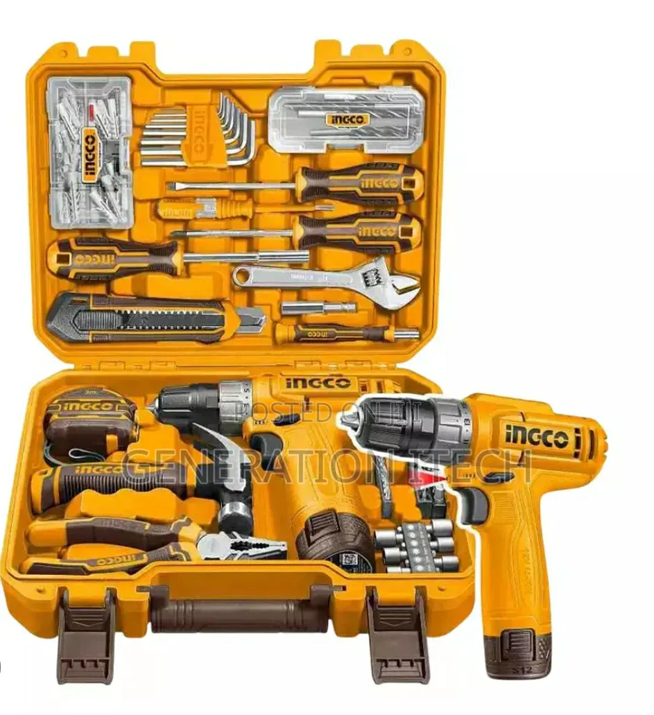 Ingco 89 PCS Tools Set With Cordless Drill , Hkthp41482