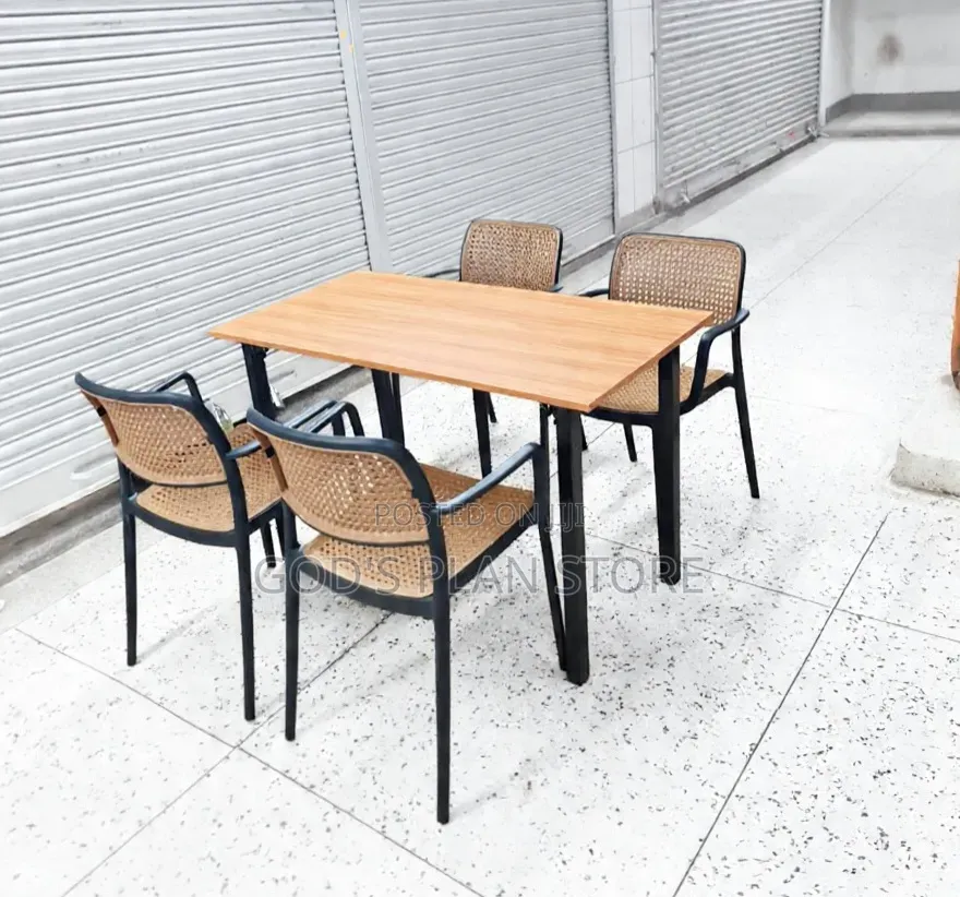Unbranded Wooden Foldable Table and Chairs Plastic