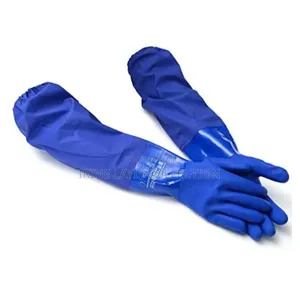 Heavy-duty, Shoulder-length Pvc Chemical Resistant Gloves