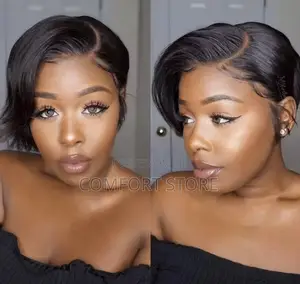 13*4 Pixie Short Human Hair Wigs Full Lace Closure
