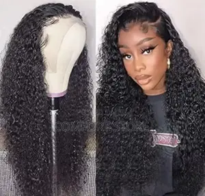 13*4 Water Wave 26inches Black Full Lace Closure Human Hair Wigs