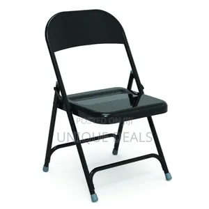 Black Folding Chairs With Padded Cushion