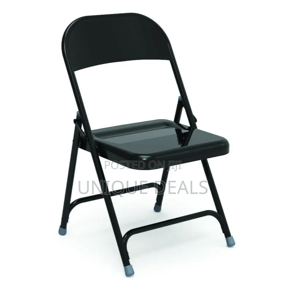 Black Folding Chairs With Padded Cushion