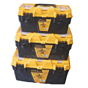 Set of 3 Tool Boxes 13, 15 and 17 Inch Portable Empty Boxes
