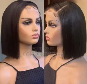 2*6 Bob 10 Human Hair Wig Black