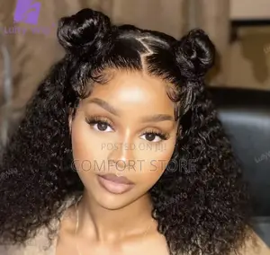 13*4 Jerry Curly 18 Inches Black Human Hair