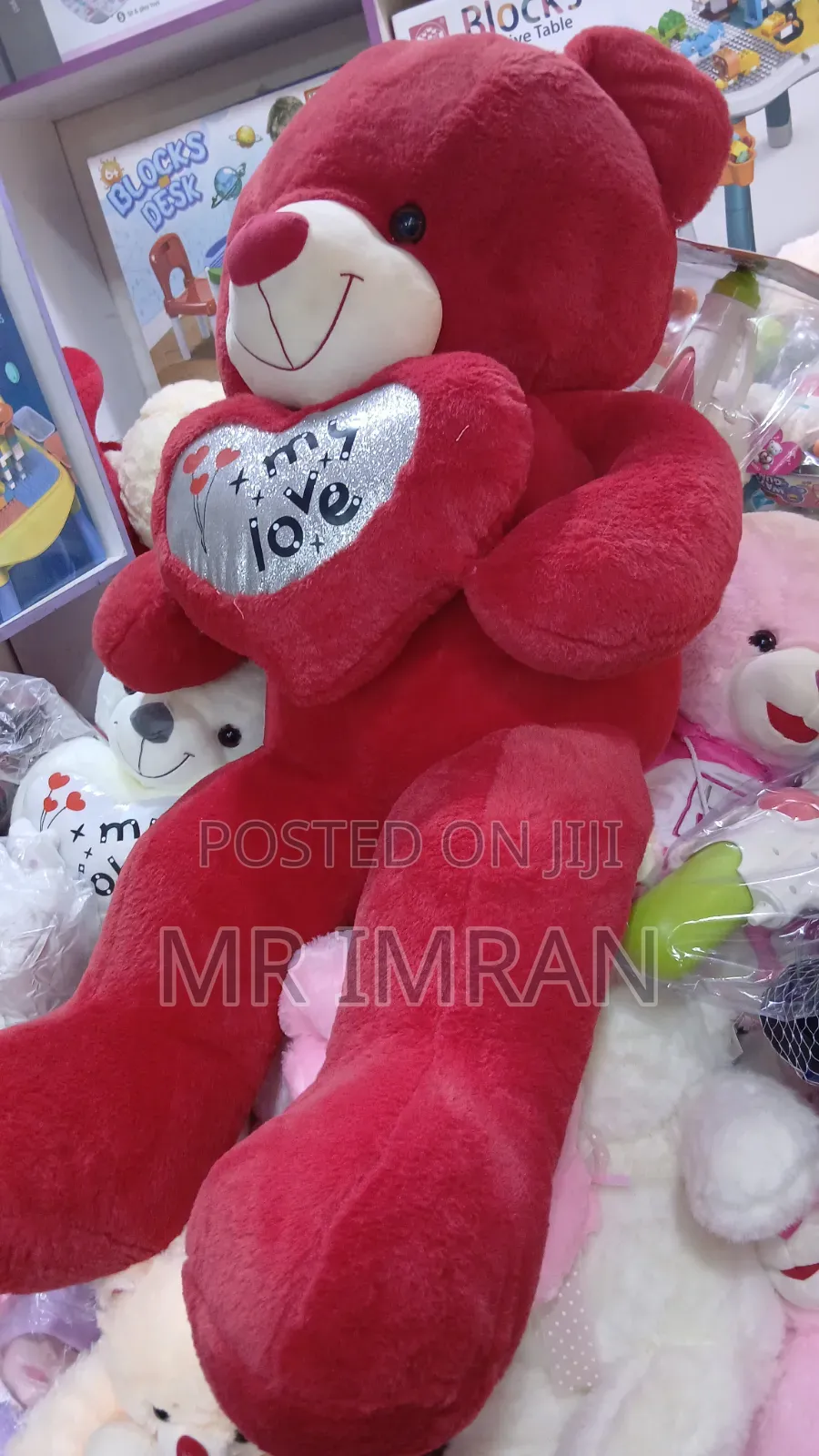 Large, Plush Red Teddy Bear