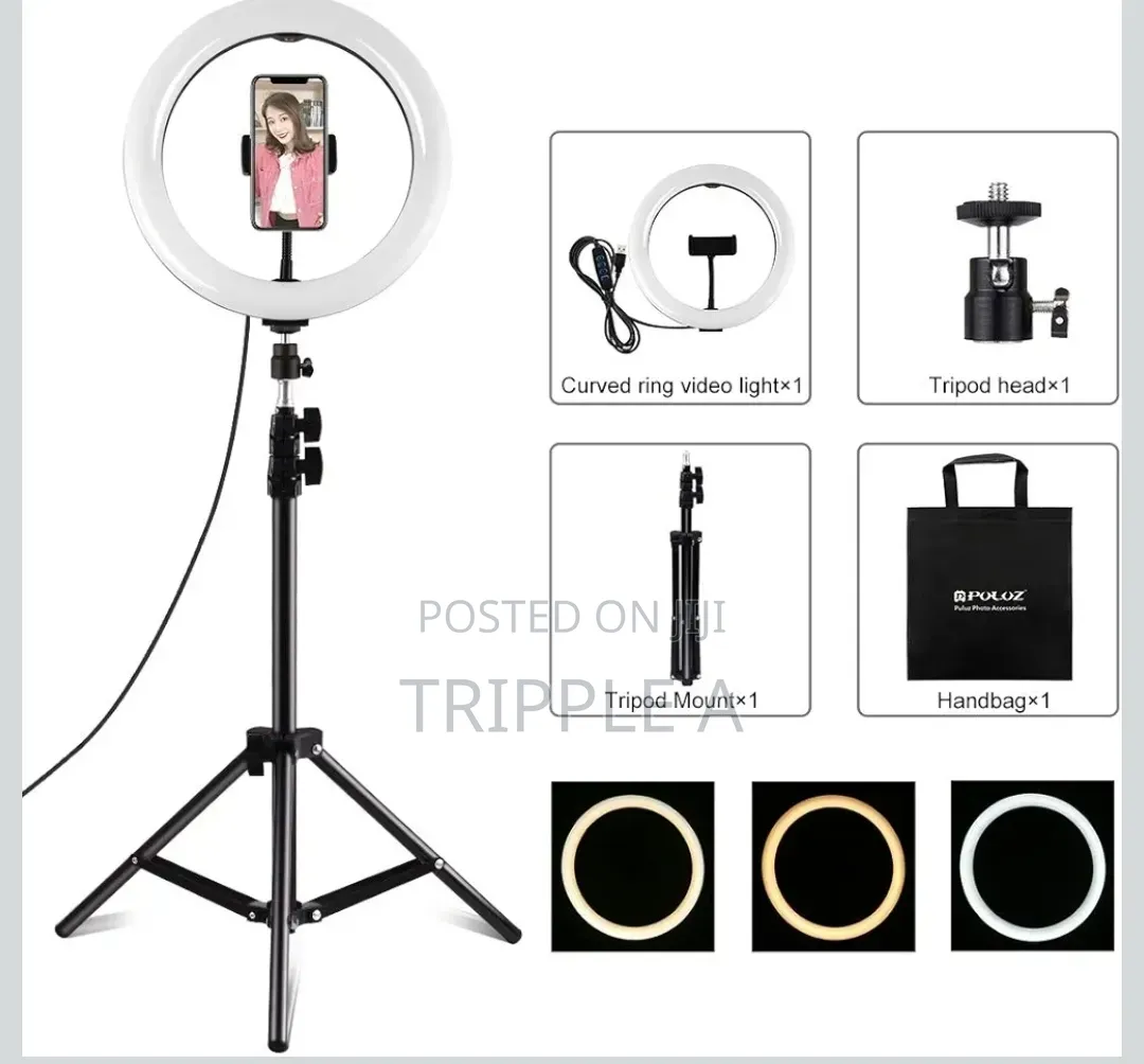 3 Color Ring Light 10 Inches