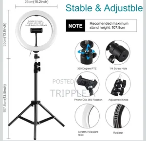 3 Color Ring Light 10 Inches