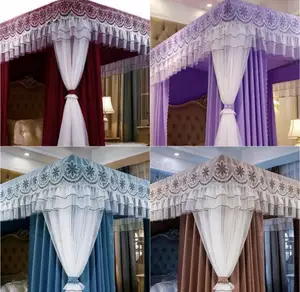 Four Stand Curtain Mosquito Net Green 6*6