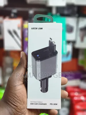 Green Lion Retractable 30w Car Charger,