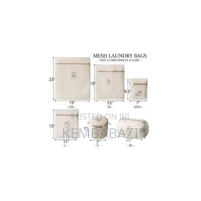 6-Piece Mesh Laundry Bag Set