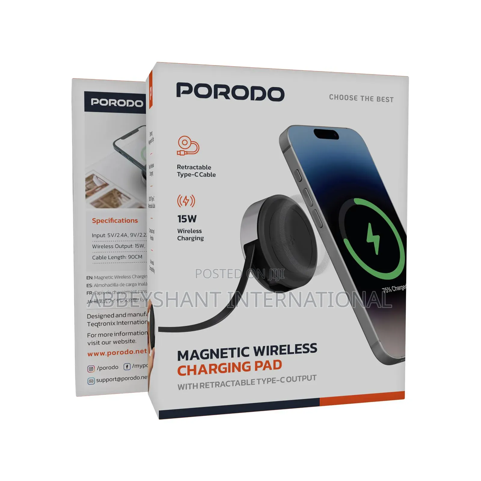 Porodo Magnetic Wireless Charging Pad