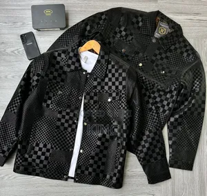 Black Checkerboard Pattern Jacket
