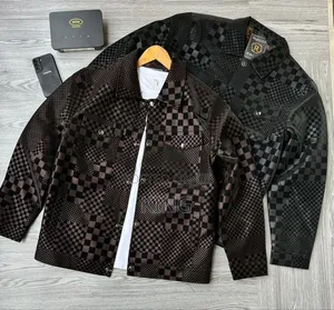 Black Checkerboard Pattern Jacket