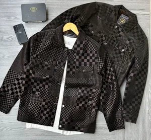 Black Checkerboard Pattern Jacket