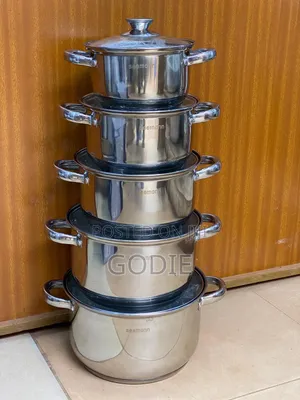 10-Piece Stainless Steel Cookware Set.