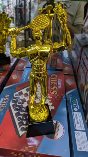 Golden Badminton Human Figure Trophy