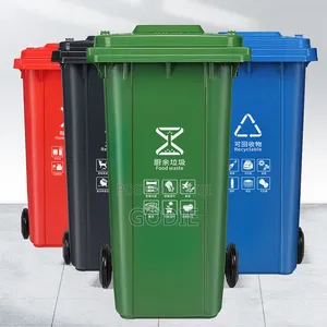 240l Plastic Wheeled Trash Bins Designed for Waste Sorting.