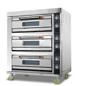Commercial Baking Gas Oven With 3 Deck and 6 Trays