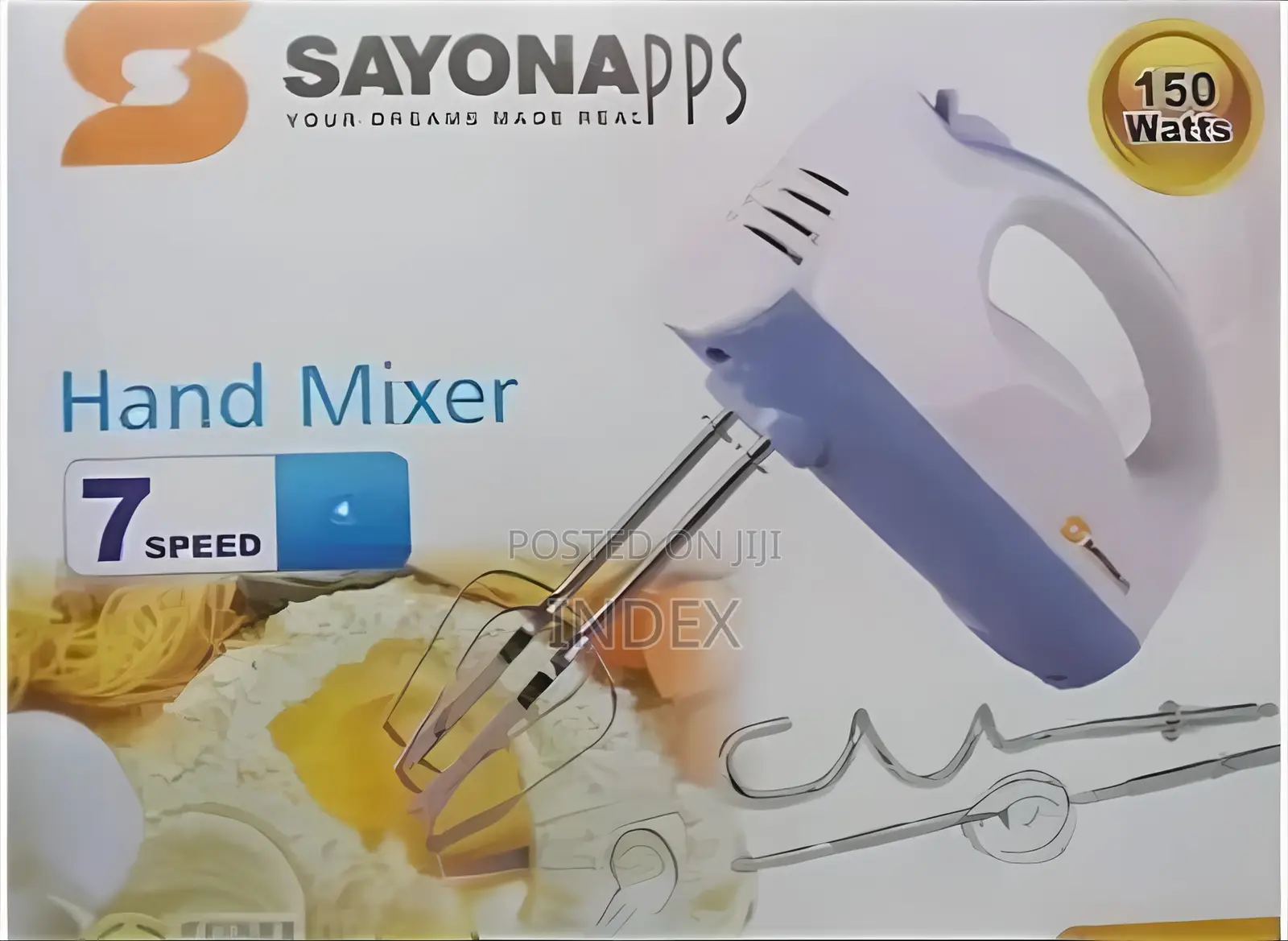 Sayona Hand Mixer 7 Speed - White