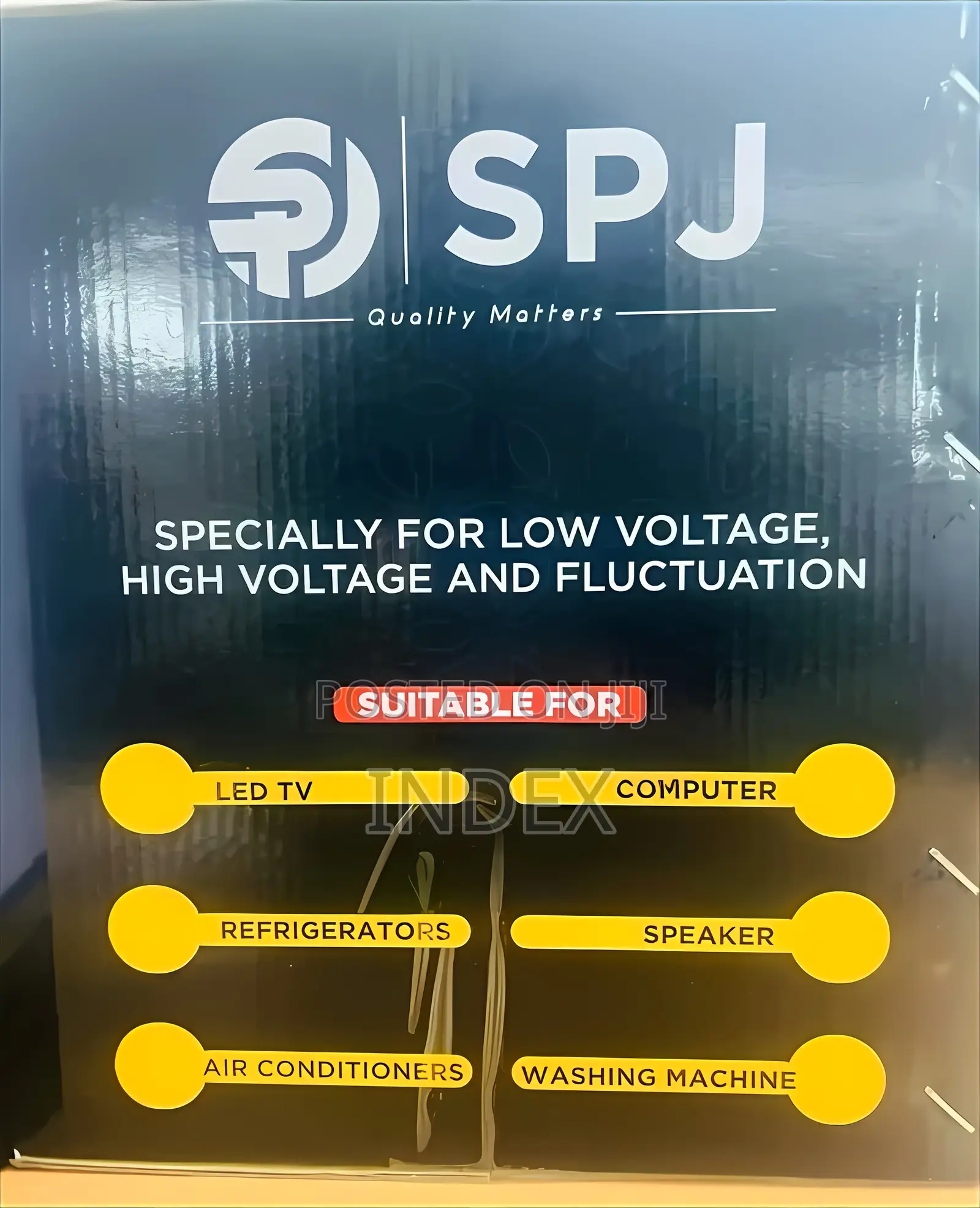 SPJ Automatic Voltage Regulator 2000w - Black(2 Yrs Wrty)