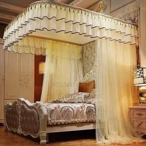 David Luxurious Mosquito Net With 2 Stand Rail Bed Net Ra1 - Cream