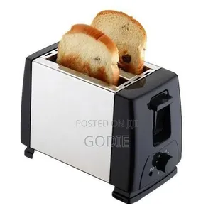 Hoffmans 2 Slice Bread Toaster - Silver Black