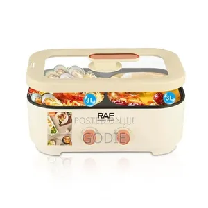 Raf 6l Multifunctional Electric Hot Pot Cooker Steamer - Cream