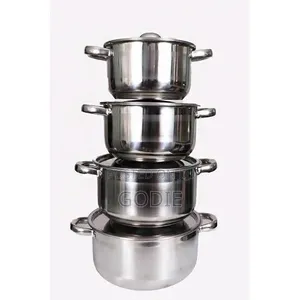 Genera 4 PCS Cookware Set With Covers - Silver