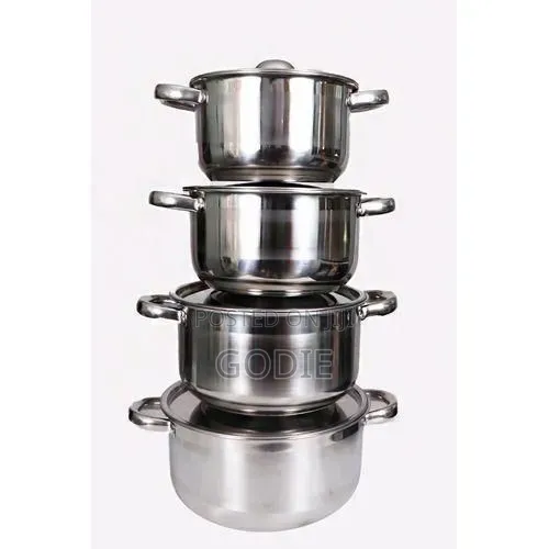 Genera 4 PCS Cookware Set With Covers - Silver