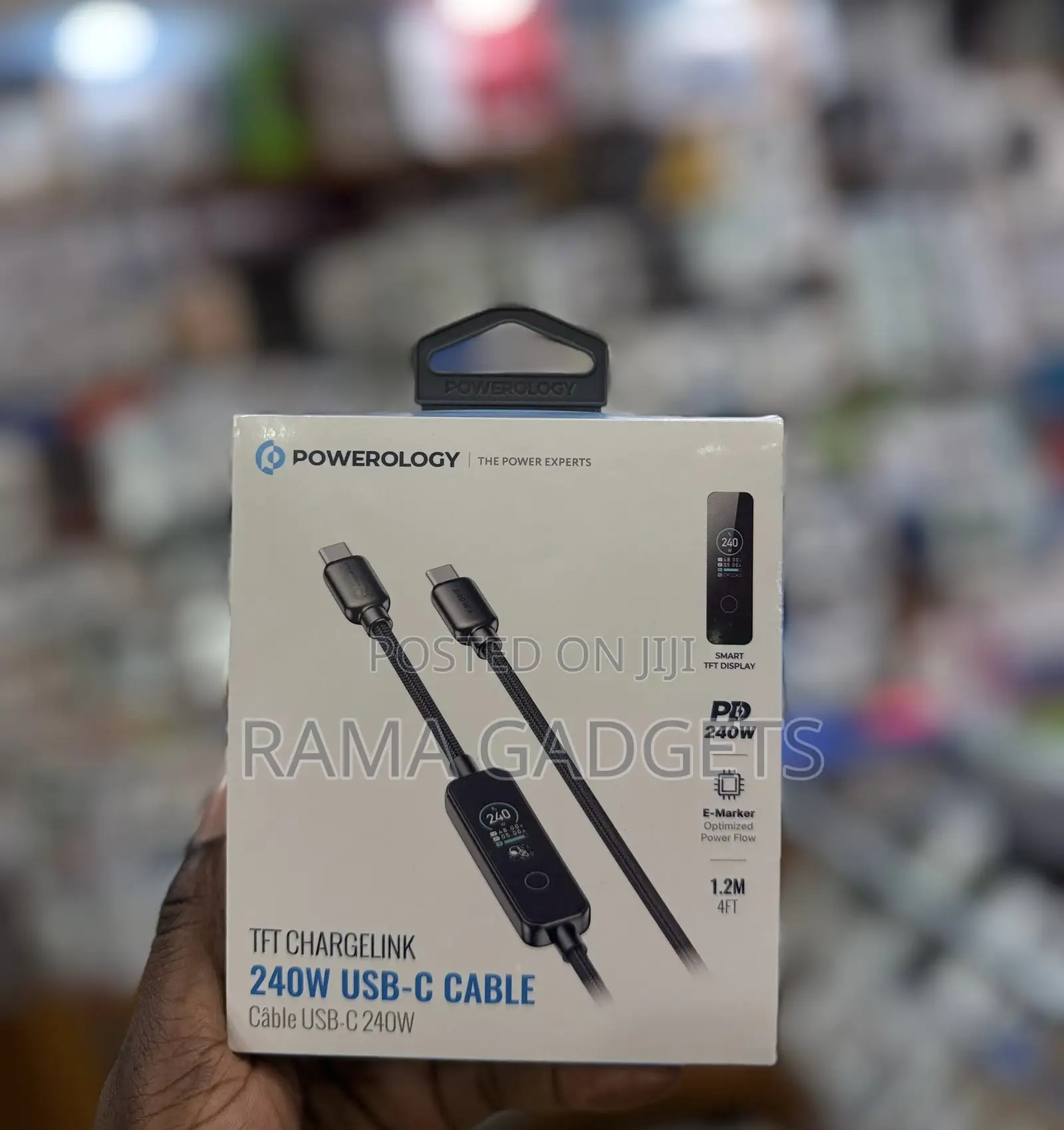 Powerology TFT Chargelink 240w Usb-C Cable.