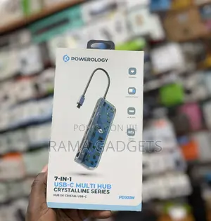 Powerology 7-in-1 Usb-C Multi Hub Crystalline Series.