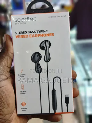 Porodo Soundtec Stereo Bass Type-C Wired Earphon