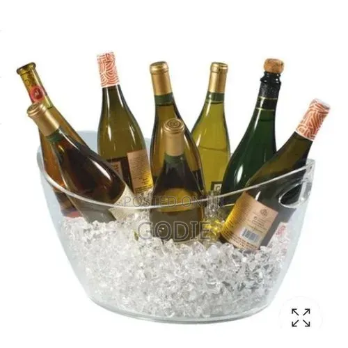 Acrylic 6 Bottle Champagne,Wine Ice Bucket, - Colour May Vary