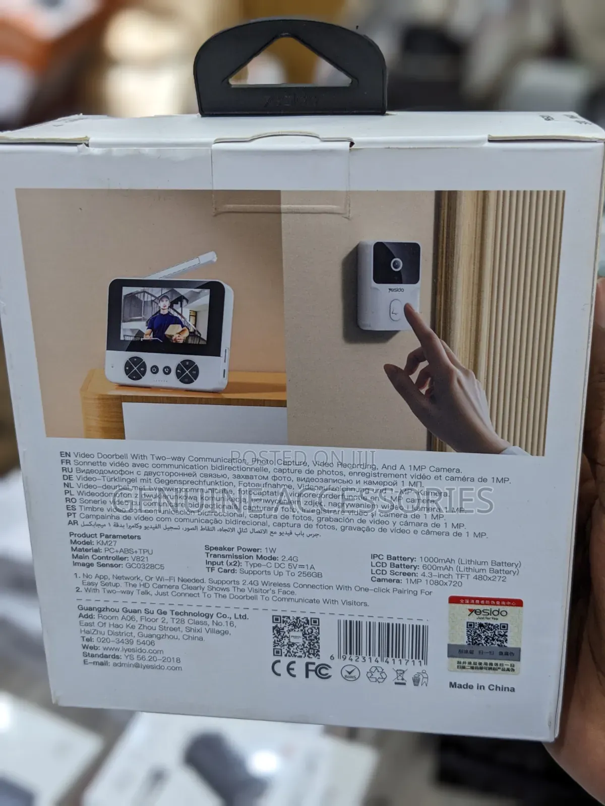 Yesido Km27 Wireless Video Doorbell