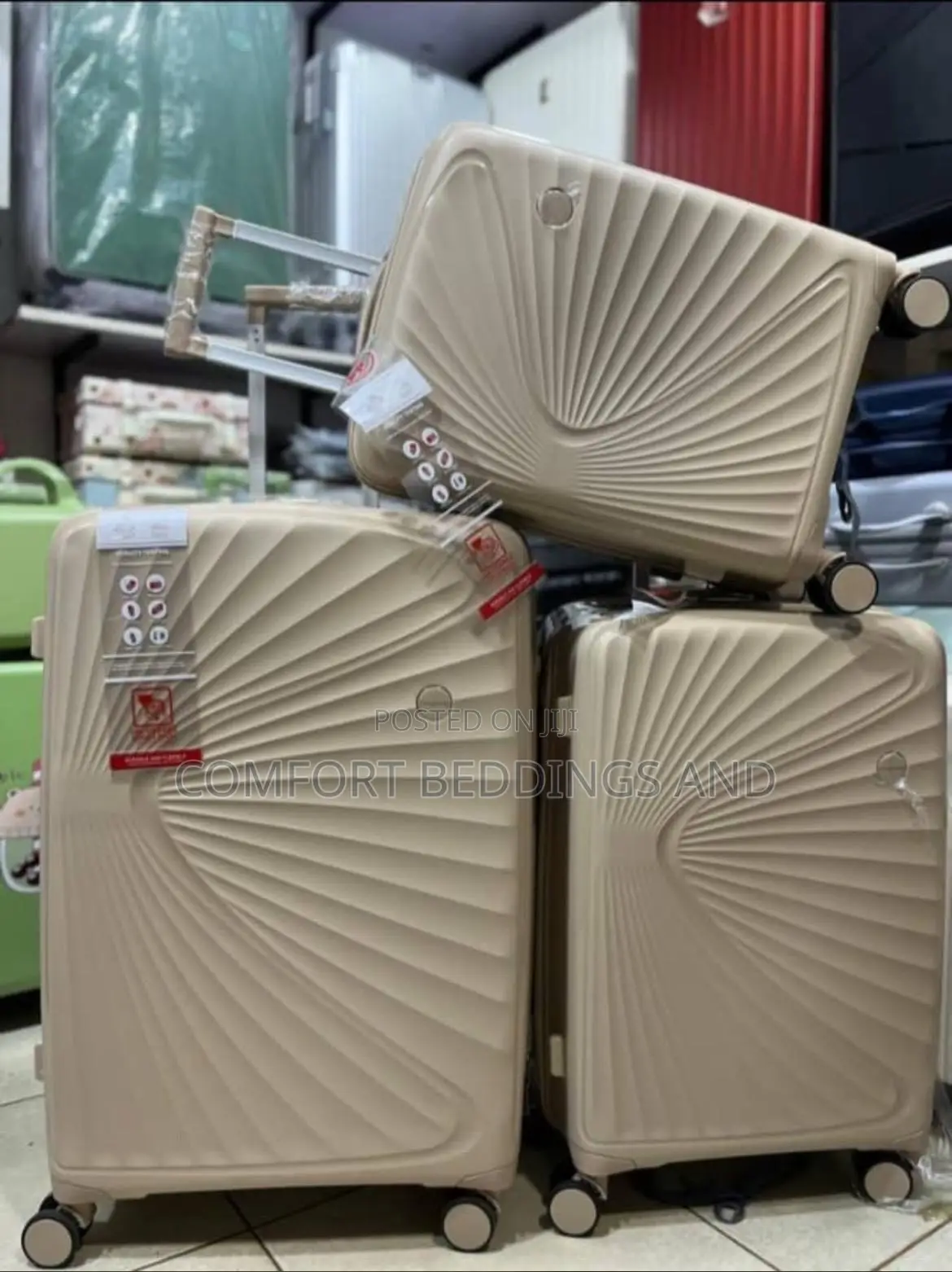 3 Pieces Rubber Suitcase