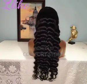 13*4 Deep Wave 32 Inch Human Hair Full Lace Closure
