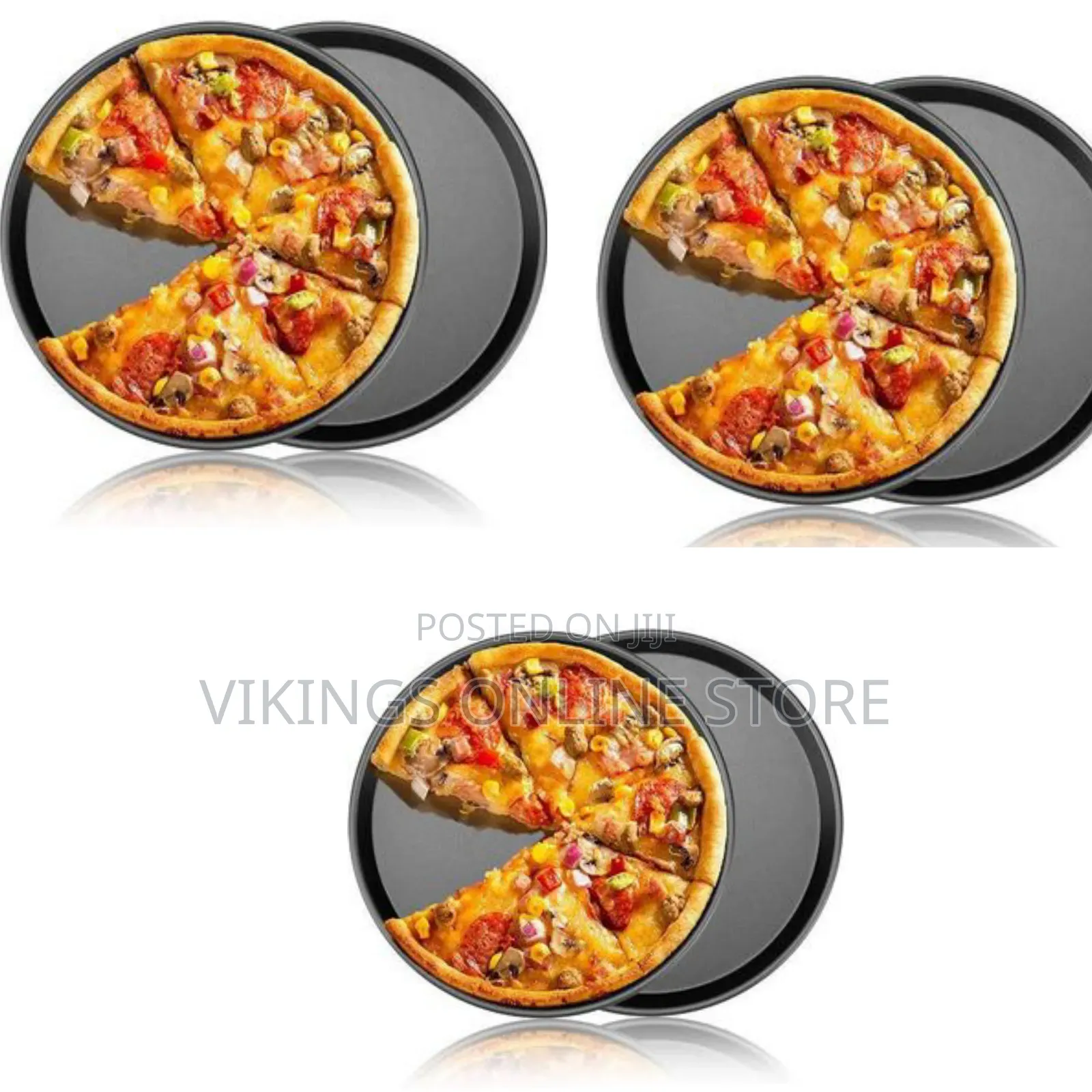 Generic Non-Stick Pizza Baking Pan, Often Made of Durable Carbon Steel