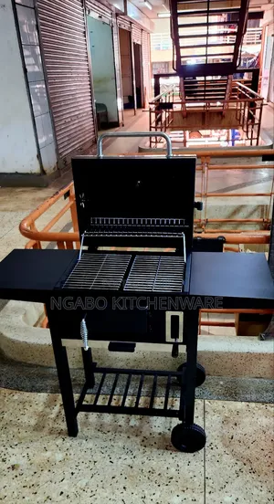 Outdoor BBQ Charcoal Grill Trolley
